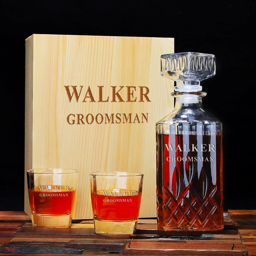 Groomsmen Gifts - Whiskey Decanter Set