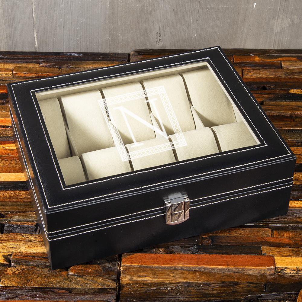 Christmas Gift, Personalized Watch Box 10 Slots, Gifts for Men - Engravedideas